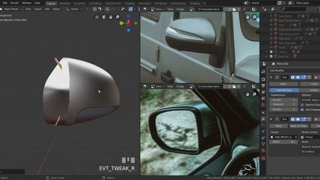 Blender 2.8 Car Modeling Tutorial - Part 55 (Side Mirrors - Part B) смотреть онлайн