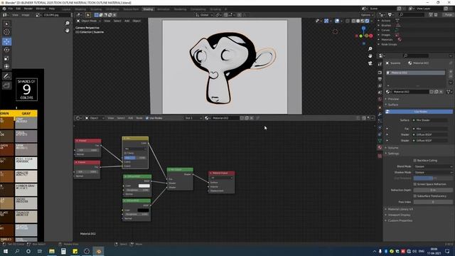 Blender Tutorial Outline Material For Toon Shader смотреть онлайн