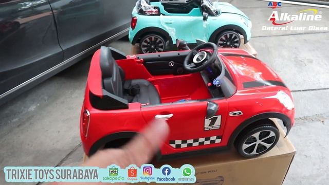Mini Cooper Pliko PK 8100 VS PMB M 7188 Mainan Anak Mobil Aki JEEP Electric Kids Car Toys смотреть онлайн