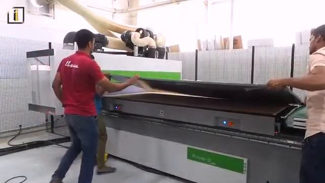 CNC machine Rover S ft Biesse Furniture manufacturing смотреть онлайн