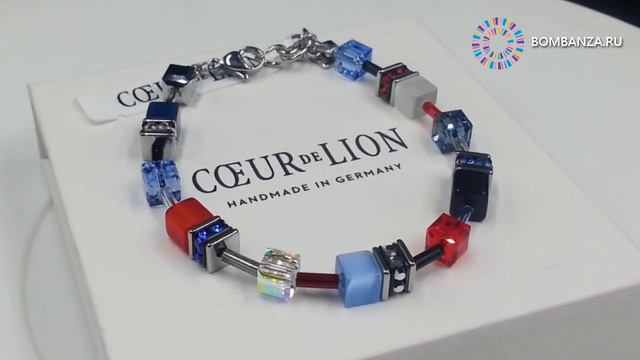 👍👉 Браслет Coeur De Lion GeoCUBE®, Blue-Red 2838/30-0703. Ювелирная бижутерия из Германии.