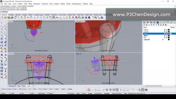Jewelry CAD Design Tutorial #11- How to Build Halo Ring Model in Rhino 3D