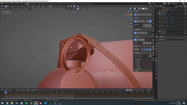 Blender - Modeling & Materials Process of Frag Grenade смотреть онлайн