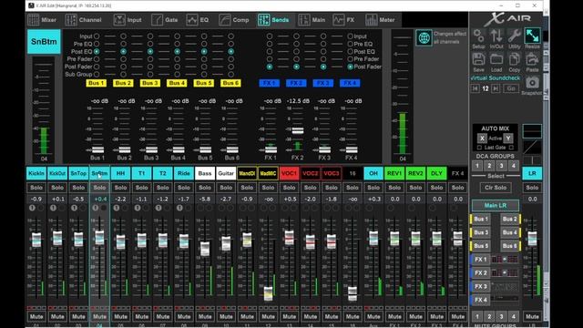 Virtual Soundcheck Behringer Xr18 Mr18 - XAir18 - Amy Helm And The Handsome Strangers - Multitrack
