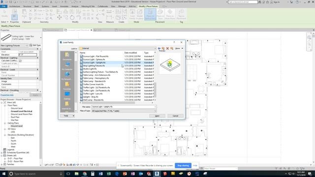 Revit- Lights for the House Electrical Plan смотреть онлайн