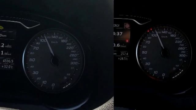0-200 km/h comparison Audi S3 convertible s tronic vs S3 sportback manual смотреть онлайн