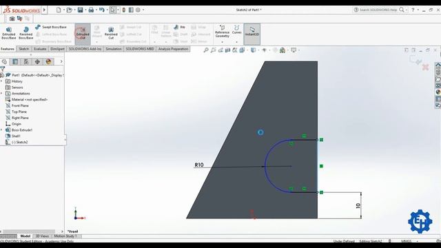 Tutorial Nº2 - How to construct an elaborate geometric figure on SolidWorks 2016. смотреть онлайн