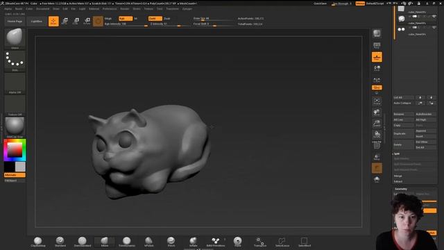 Zbrush Core Cat Speed Sculpt смотреть онлайн