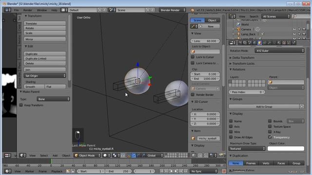 Blender - "Micky" Ch.1 - Pt. 18 - Basic Head Rig смотреть онлайн