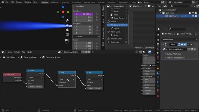 Blender beam light circle motion смотреть онлайн