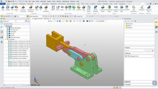 ZW3D - Tutorial - Inquire Features (Assembly) смотреть онлайн