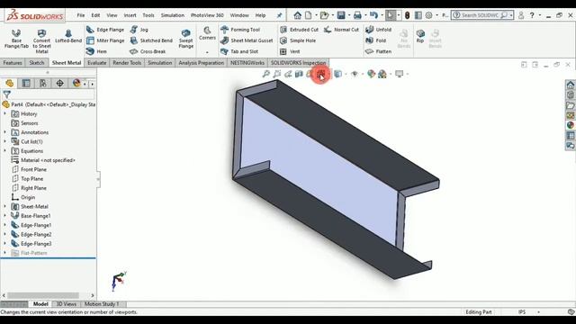 SOLIDWORKS TRAINING TUTORIAL 81(TOOLBOX SHEET METAL 1) смотреть онлайн