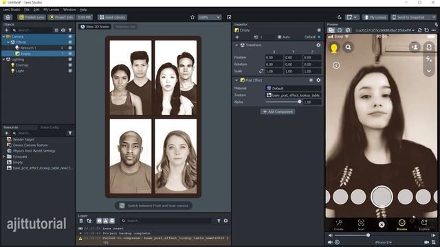 Lens Studio | PhotoBooth Lens Tutorial | Free Lut & Overlay смотреть онлайн