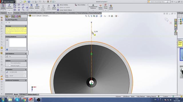 How to make a funnel in SolidWorks смотреть онлайн