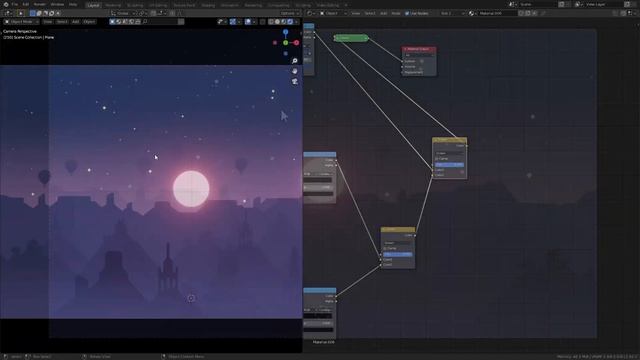 How to make a Cartoon Landscape in Blender смотреть онлайн