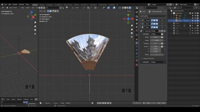 [Demo] Procedural Folding Fan with UV- Blender Geometry Nodes 3.0 Alpha Field. смотреть онлайн