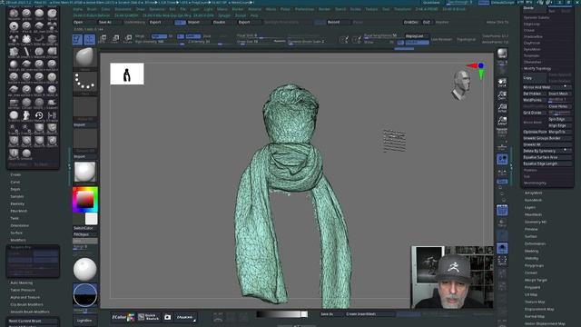 Working with 3D Scan Data and Dynamics - ZBrush Top Tips - Ara Kermanikian смотреть онлайн