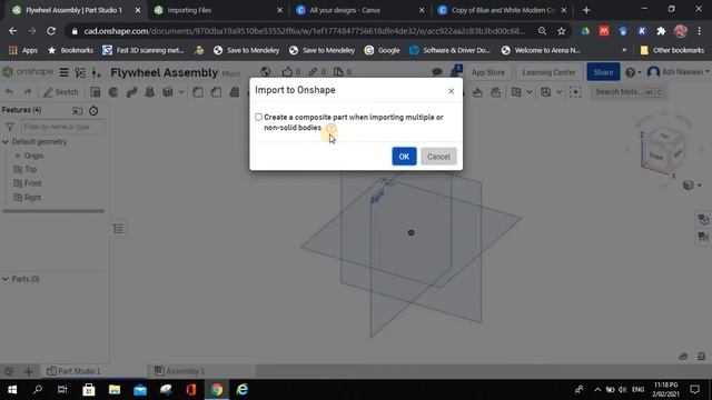 Import Solidworks Part into Onshape смотреть онлайн