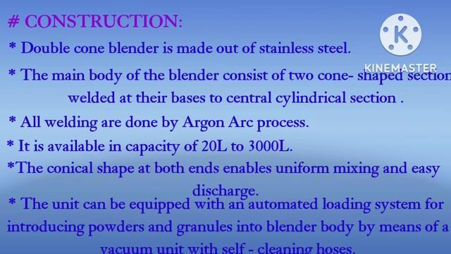 CHAPTER: UNIT OPERATION|Mixing|Double cone blender|Turbine mixer|pharmaceutics #video смотреть онлайн