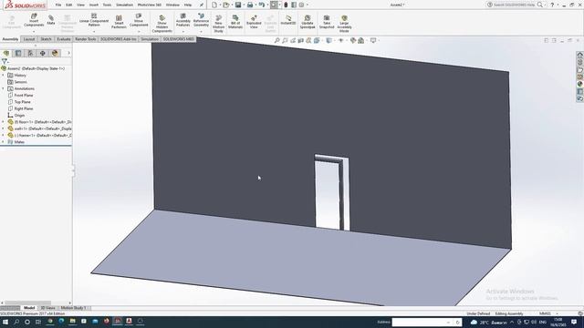 Door opening animation in solidworks tutorial. смотреть онлайн