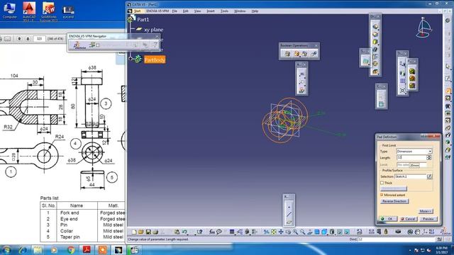 Knuckle joint coller part 4 Catia V5 смотреть онлайн