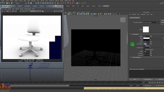 Maya Tutorial- How To Render Ambient Occlusion with wireframes смотреть онлайн