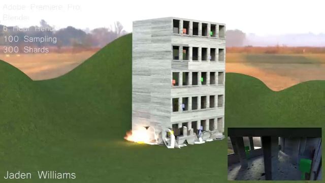 Blender - Building Collapse V7 - VFX смотреть онлайн