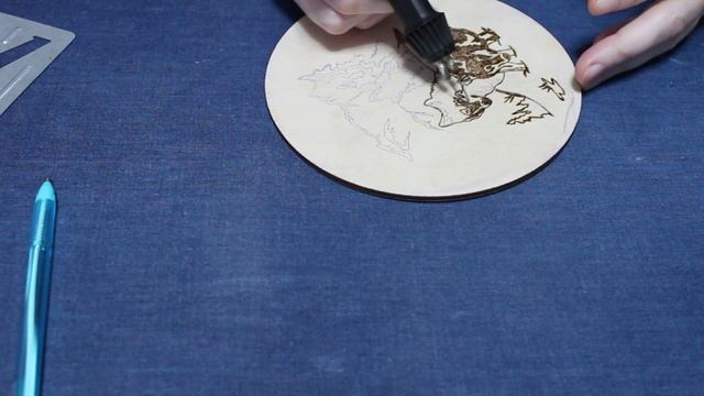 Pyrography As Relaxation. Волк