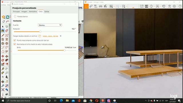 Casa Farnsworth RENDER ESTILO MAQUETA SKETCHUP / ENSCAPE смотреть онлайн