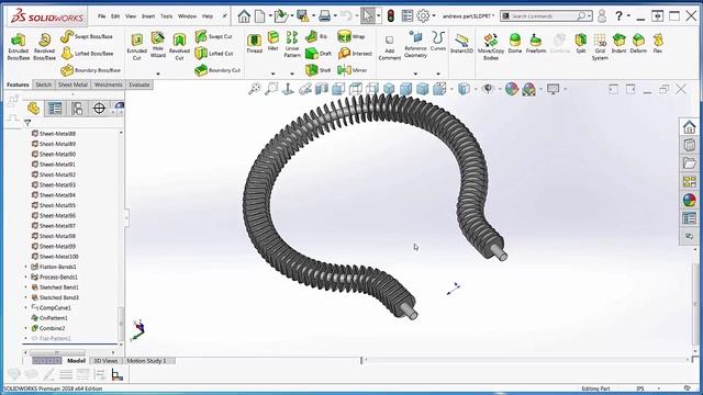 SOLIDWORKS - Complex Curve Driven Pattern смотреть онлайн
