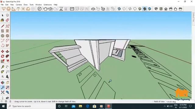 Farmhouse design!!Morden house design!! sketchup exterior!! V ray!! House in sketchup!! part 1 смотреть онлайн