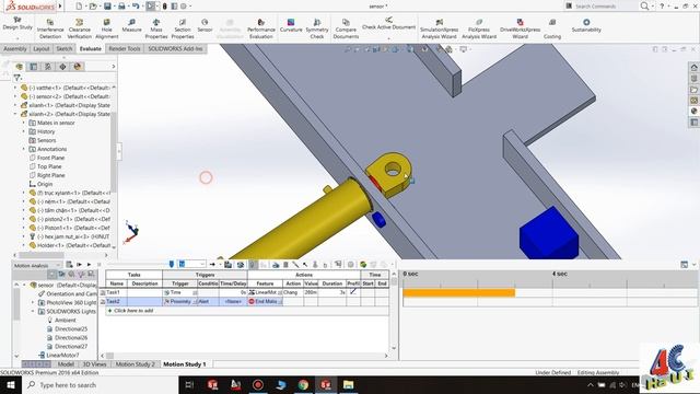 Sensor, camera & walk-through trong Solidworks 2016 смотреть онлайн