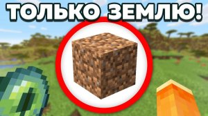 Как пройти майнкрафт используя только землю?
