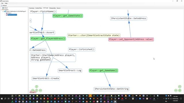 Viewing a smart contract call graph in the Stratis.DevEx GUI смотреть онлайн