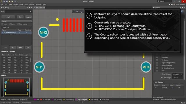 Creating A PCB Footprint Courtyard In Altium Designer | PCB Layout