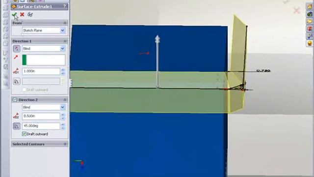 Adding hole Wizard holes at and Angle SolidWorks смотреть онлайн