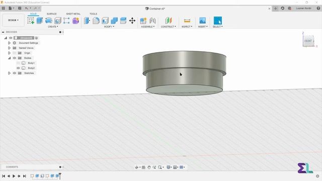 Tutorial - How to Create 3D Printed Container with Thread Lid using Fusion360 смотреть онлайн