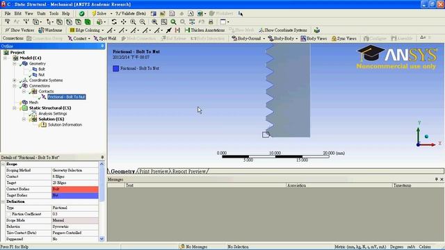 ANSYS Threaded Bolt-and-Nut смотреть онлайн