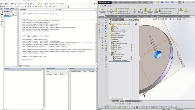 MACRO api solidworks change size hole смотреть онлайн