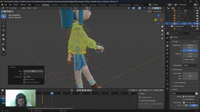 Shuffle Dance Tutorial Animation in Blender 4.1 #blender #animation #dance смотреть онлайн