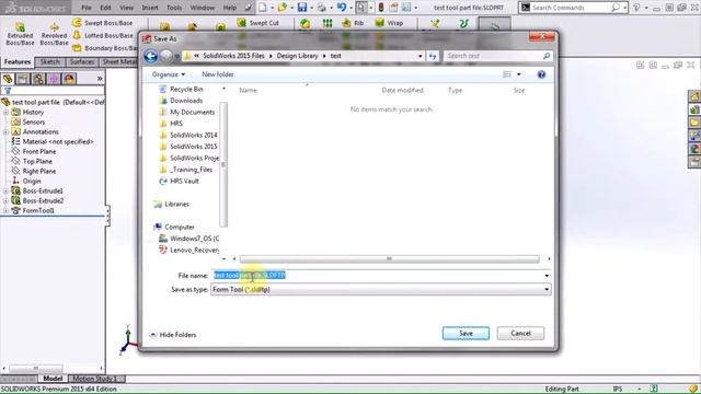 SOLIDWORKS Creating a Forming Tool смотреть онлайн