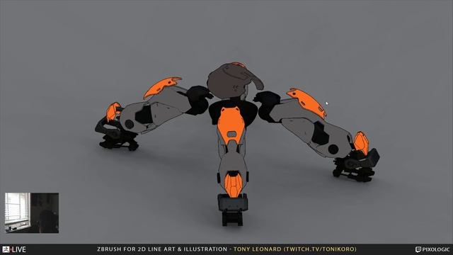 Tony Leonard - ZBrush for 2D Line Art & Illustration - Episode 17 смотреть онлайн