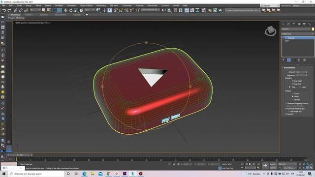 youtube play button 3ds max logo (modelling animation render) смотреть онлайн