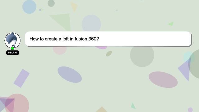 How to create a loft in fusion 360? смотреть онлайн