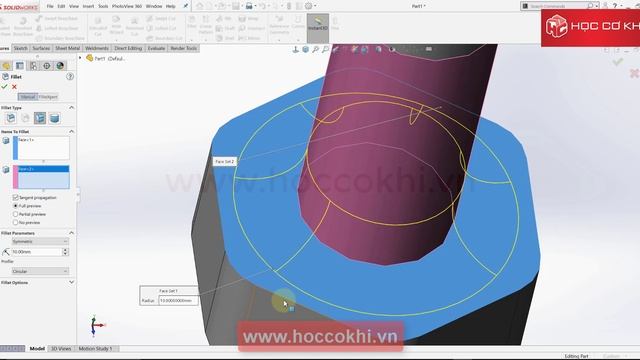 [hoccokhi] Hướng dẫn Fillet nâng cao trên SolidWorks смотреть онлайн