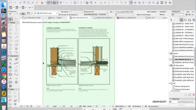 ArchiCAD - 2D Detailing - Bathroom part 01 смотреть онлайн