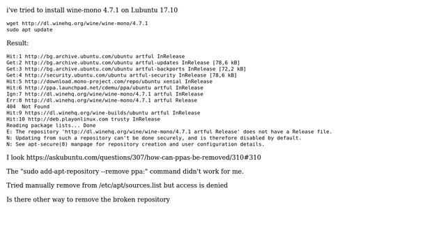 Ubuntu: Can't remove repository смотреть онлайн