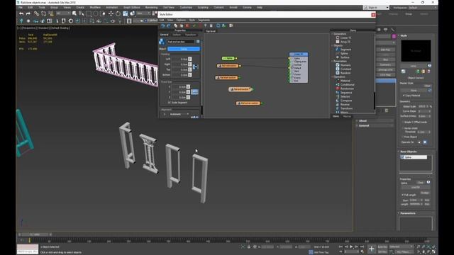 3D Max Railclone tutorial 1 Modeling french classic balcony rails смотреть онлайн