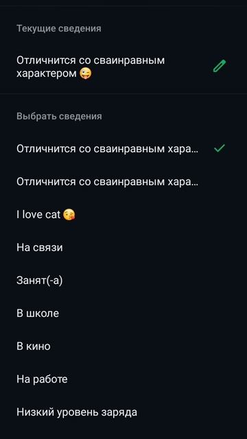 Как сделать описание в WhatsApp???