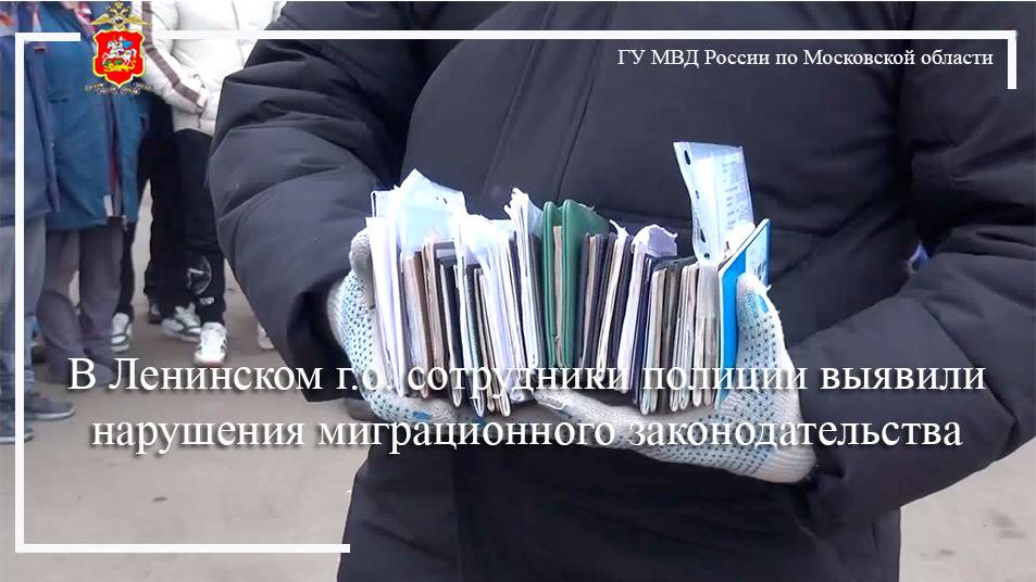 В Ленинском г.о. сотрудники полиции выявили нарушения миграционного законодательства смотреть онлайн